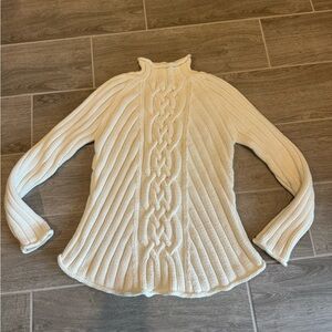 GAP Oversized Cable-Knit Mockneck Sweater